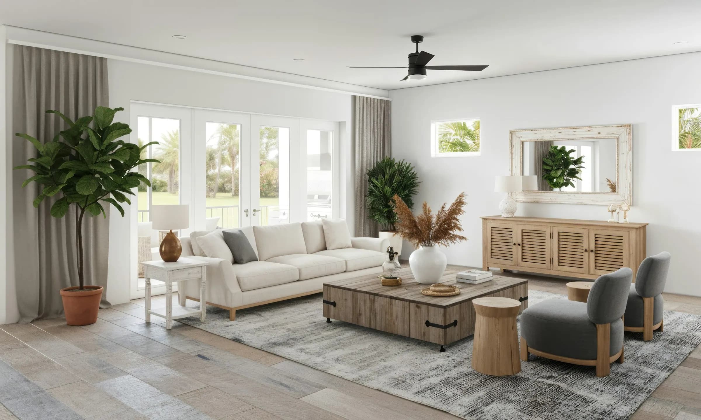 Bright, professionally presented property interior